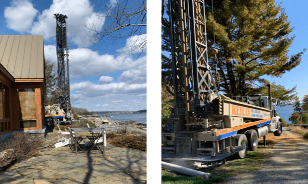 Well drilling equipment used by Reilly Well Drilling Inc in Bristol Maine